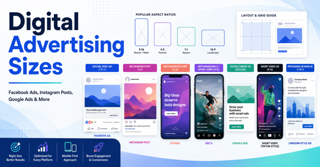 Digital Advertising Sizes: The Complete Facebook, Instagram, Google & Social Media Size Guide - Blog Featured - Quinn Marketing Blog Post Image File
