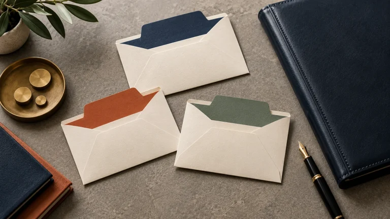 Budget envelopes, brass tokens and a legal folder on a planning desk.